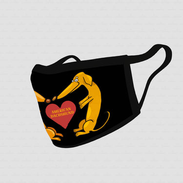 Dog Gift Idea - Yellow Dachshunds Love Each Other For Dog Lovers - Cloth Mask